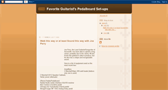 Desktop Screenshot of guitaristpedalboard.blogspot.com