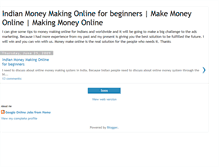 Tablet Screenshot of indianmoneymakingonline.blogspot.com