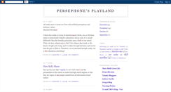 Desktop Screenshot of persephonesplayland.blogspot.com