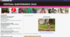 Desktop Screenshot of festivalsubterraneo2010.blogspot.com