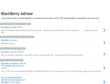 Tablet Screenshot of blackberryadvisor.blogspot.com
