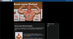 Desktop Screenshot of brock-lesnar-workout.blogspot.com