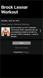 Mobile Screenshot of brock-lesnar-workout.blogspot.com