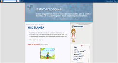 Desktop Screenshot of lasticparapeques.blogspot.com