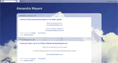 Desktop Screenshot of alexandramayers.blogspot.com