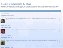 Tablet Screenshot of itmakesadifferencetothesheep.blogspot.com