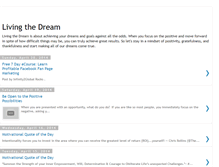 Tablet Screenshot of livingthedreamnow.blogspot.com