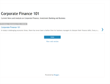Tablet Screenshot of corporatefinance101.blogspot.com