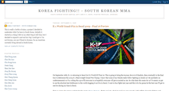 Desktop Screenshot of koreanmma.blogspot.com