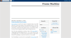 Desktop Screenshot of frame-machine.blogspot.com