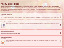 Tablet Screenshot of knottybicsiebags.blogspot.com