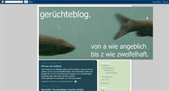 Desktop Screenshot of geruechteblog.blogspot.com