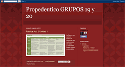 Desktop Screenshot of grupos19y20prope.blogspot.com