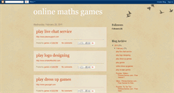 Desktop Screenshot of onlinemathsgames.blogspot.com