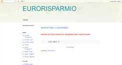 Desktop Screenshot of eurorisparmio.blogspot.com