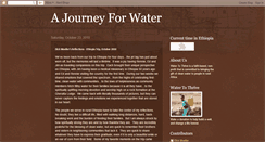 Desktop Screenshot of ajourneyforwater.blogspot.com