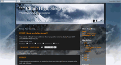 Desktop Screenshot of climbhighsleeplow.blogspot.com