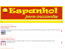 Tablet Screenshot of espanholiniciantes.blogspot.com