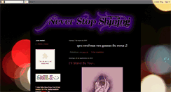 Desktop Screenshot of neverstopshinning.blogspot.com