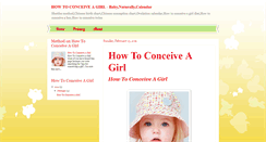 Desktop Screenshot of howto-conceive-a-girl.blogspot.com