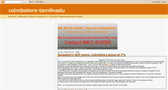 Desktop Screenshot of coimbatore-tamilnadu.blogspot.com
