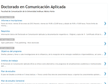 Tablet Screenshot of doctoradoencomunicacionaplicada.blogspot.com