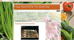 Desktop Screenshot of mysecretstoskinny.blogspot.com