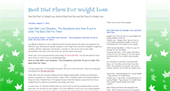 Desktop Screenshot of best-diet-plans-for-weightloss.blogspot.com