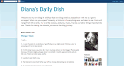Desktop Screenshot of dianasdailydish.blogspot.com