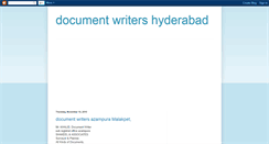 Desktop Screenshot of documentwritershyderabad.blogspot.com