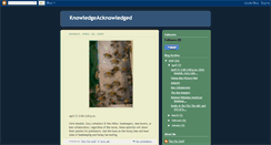 Desktop Screenshot of knowledgeacknowledged.blogspot.com
