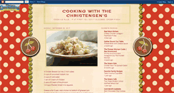 Desktop Screenshot of cookingwiththechristensens.blogspot.com