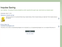 Tablet Screenshot of impulsesaving.blogspot.com