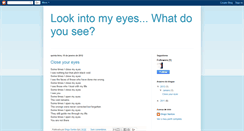 Desktop Screenshot of eyesofyours.blogspot.com