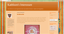 Desktop Screenshot of kathleens-interessen.blogspot.com