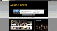 Desktop Screenshot of anberlin-lyrics.blogspot.com