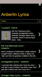 Mobile Screenshot of anberlin-lyrics.blogspot.com