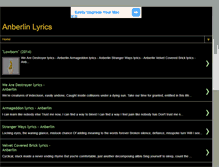 Tablet Screenshot of anberlin-lyrics.blogspot.com