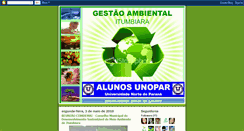 Desktop Screenshot of gestaoambientalunoparitumbiara.blogspot.com