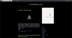 Desktop Screenshot of ageneralist.blogspot.com