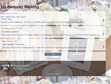 Tablet Screenshot of mykentuckywedding.blogspot.com