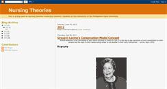 Desktop Screenshot of nursingtheories.blogspot.com