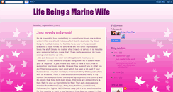 Desktop Screenshot of lifebeingamarinewife.blogspot.com