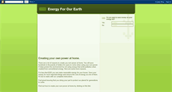 Desktop Screenshot of energyforourearth.blogspot.com