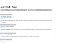 Tablet Screenshot of analyticsbyadam.blogspot.com