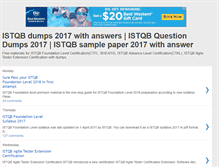 Tablet Screenshot of istqbdumps.blogspot.com
