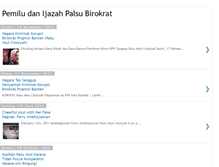 Tablet Screenshot of pemilu-ijazah-palsu-birokrat.blogspot.com