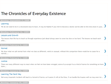 Tablet Screenshot of croniclesofeverydayexistence.blogspot.com