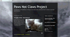 Desktop Screenshot of pawsnotclaws.blogspot.com