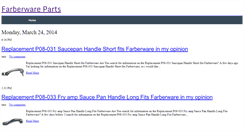 Desktop Screenshot of farberwareparts.blogspot.com